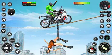 Superhero Bike Mega Ramp Games