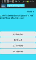 Higher Biology Quiz 2 Affiche