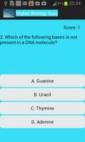 Higher Biology Quiz 2 পোস্টার