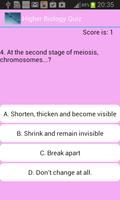 Higher Biology Quiz 2 capture d'écran 1