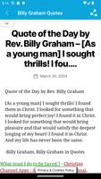 Billy Graham Quote of the Day screenshot 1