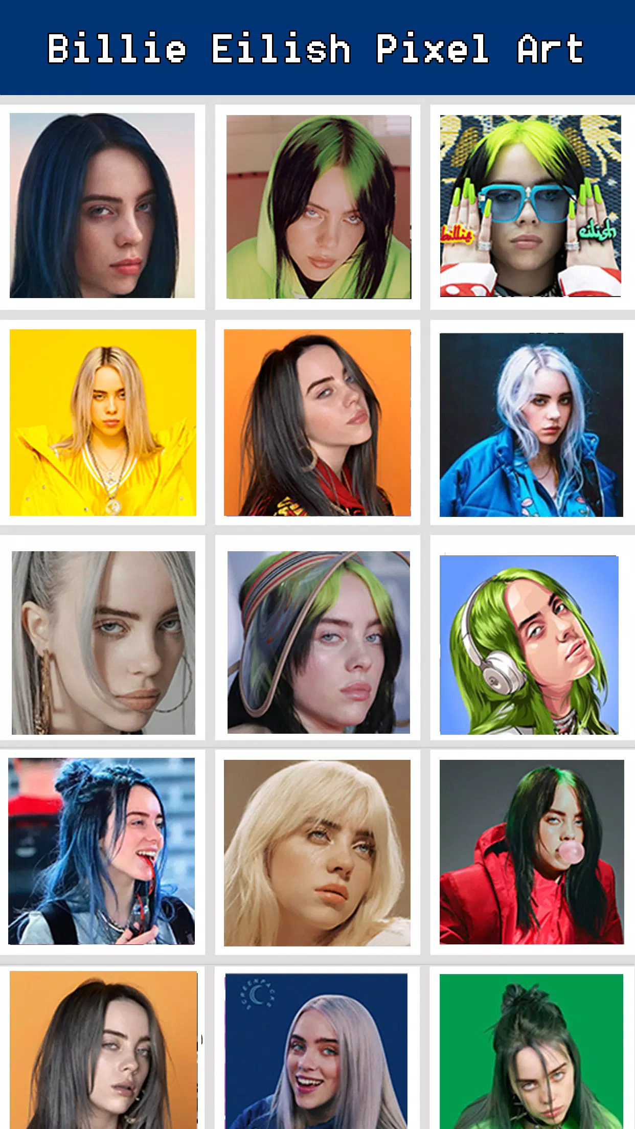 32x32 pixel art of anime billie eilish