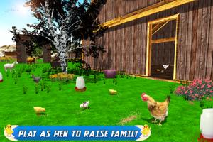 Hen Family Simulator Farming Poster