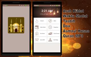Alarm Adzan Otomatis, Jadwal Sholat & Arah Kiblat Cartaz