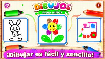Colorea y aprende Pintar niños Poster