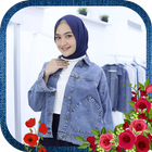 Hijab Jeans Selfie Style 아이콘