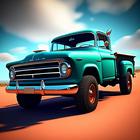 Pickup courier Game cargo taxi icon