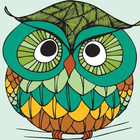 Funny Owl Wallpaper أيقونة
