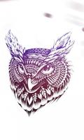 Funny Owl Wallpaper Affiche