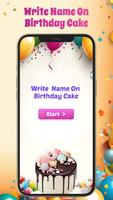 Birthday Name on Cake Photo-poster