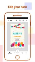 Birthday invitation card maker تصوير الشاشة 3