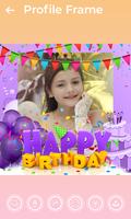 Birthday greeting cards maker: frame, name, photos screenshot 2