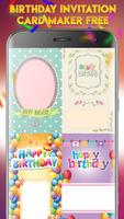 Birthday Invitation Card Maker Free پوسٹر
