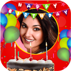 Birthday Photo Card Maker : Cake & Photo Frame icône