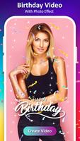 Birthday Video Maker with Song Poster