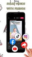 Happy birthday video maker, photo frame with songs Ekran Görüntüsü 3