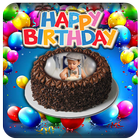 birthday cake photo frames icon