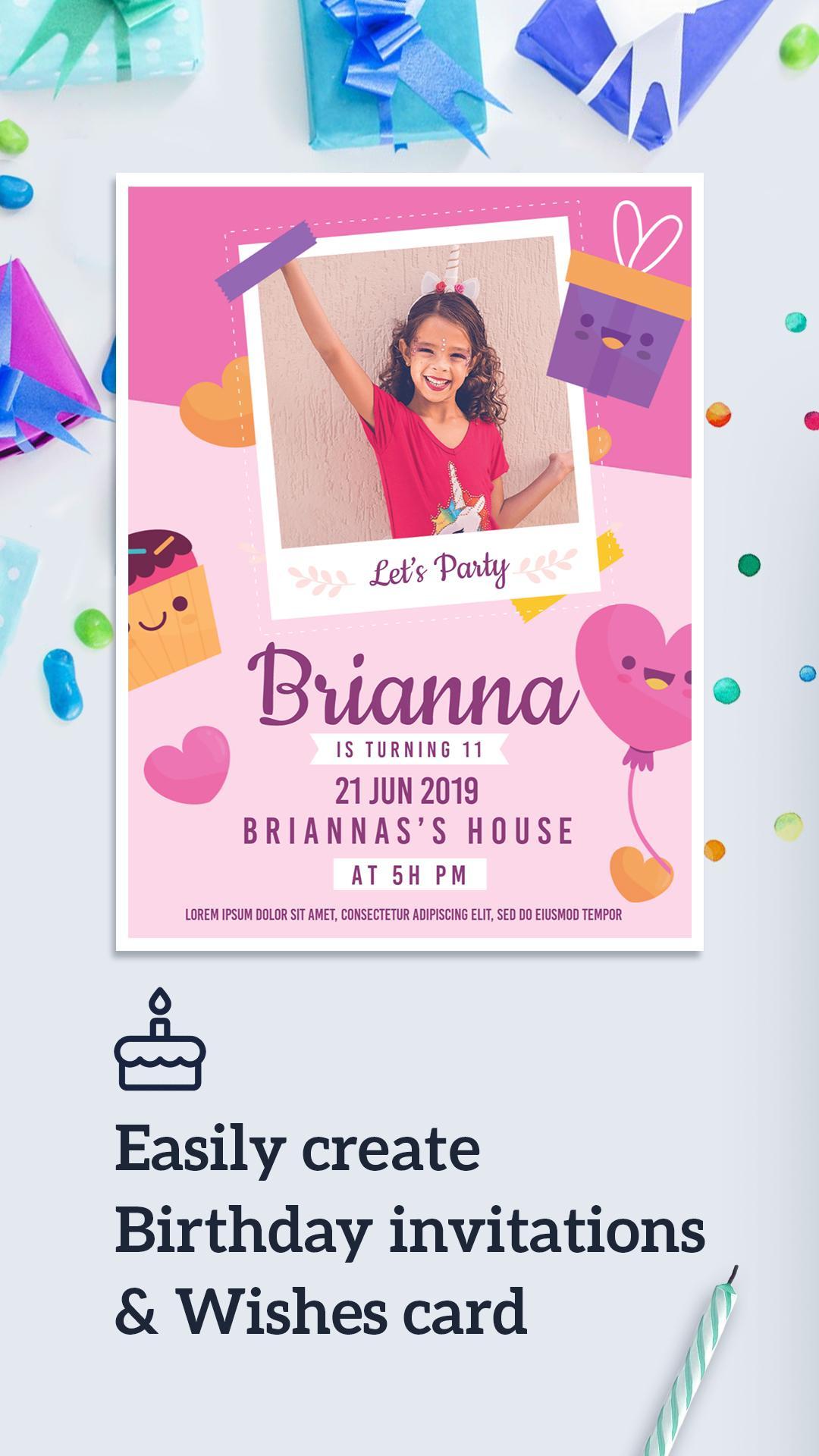 Birthday Invitation Card Maker : Invitation Maker for Android Birthday Invitation Card Maker : Invitation Maker for Android