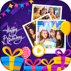 Birthday Video Maker with Song and Name icône
