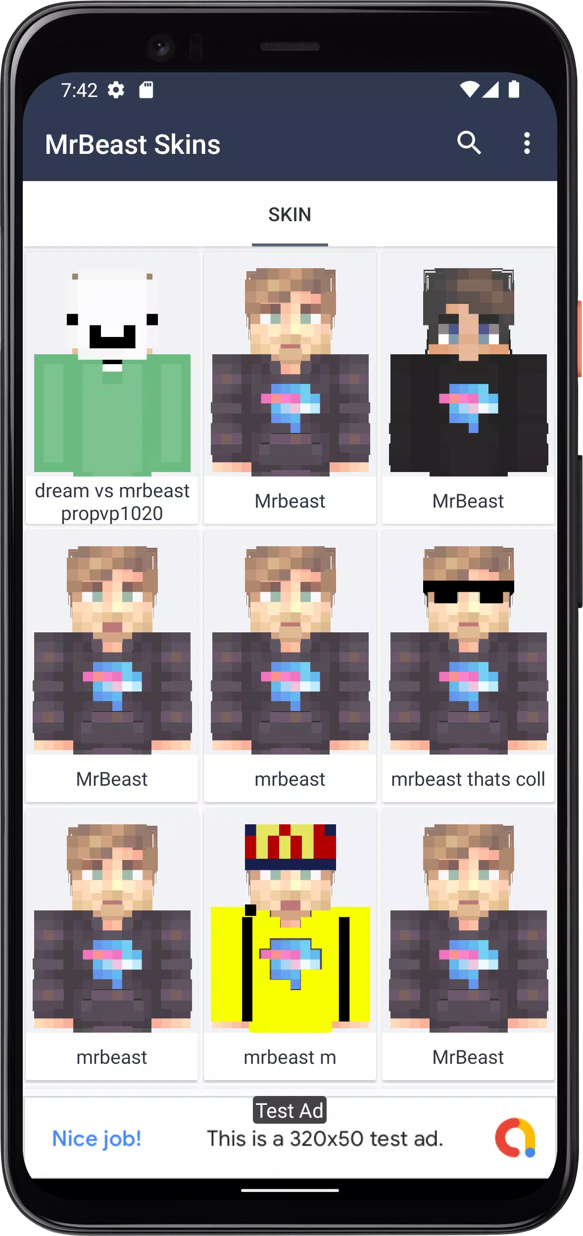 mr beast minecraft skin｜Pesquisa do TikTok