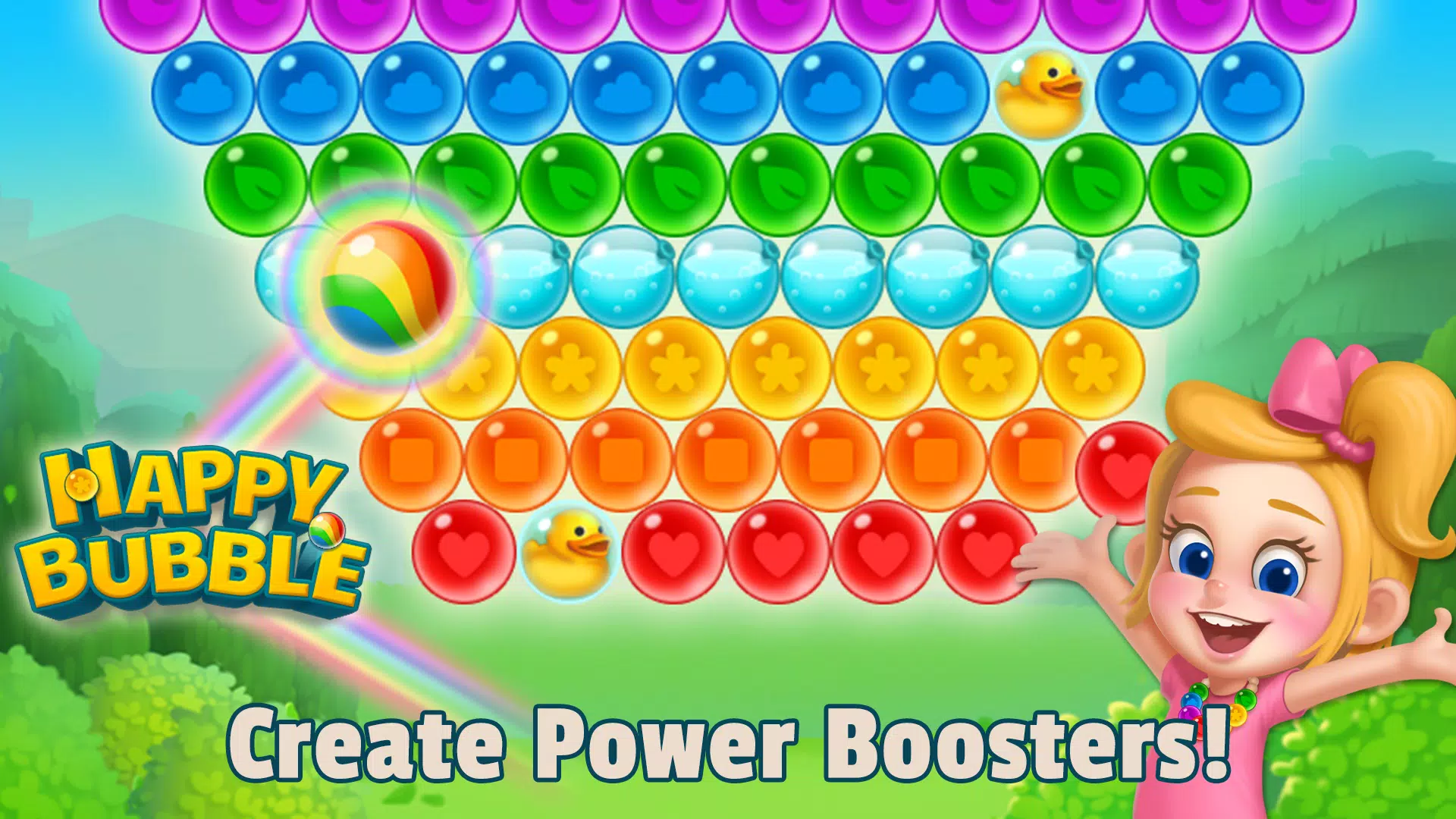 Jogo Happy Bubble Bobble Puzzle versão móvel andróide iOS apk