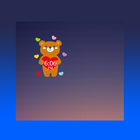 CuteBear Clock Widget ikon