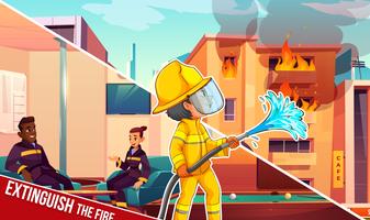 Pretend Play My Firestation Town  : Rescue Fireman ảnh chụp màn hình 1