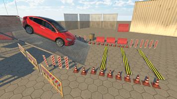 Electric Car Driving Game Sim Affiche