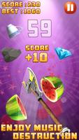 Musically Smash.io: Fruit Cut & Fruit Splash Mania capture d'écran 1