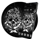 Black Metallic Death Skull Theme APK