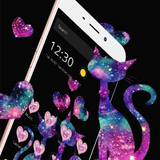 Neon Black Kitty Love Theme иконка