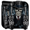 Dark Black Gangster Skull Theme