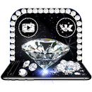 Black Shiny Diamond Theme APK