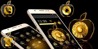 Balck Golden Apple Theme syot layar 3