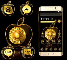 Balck Golden Apple Theme syot layar 2