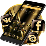 Black Golden Brown Theme icon