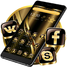 temas para celular - Tema marrom dourado preto ícone