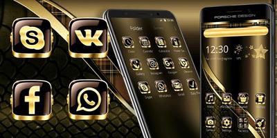 temas para celular - Tema marrom dourado preto imagem de tela 3