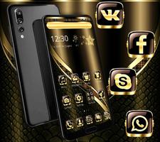 temas para celular - Tema marrom dourado preto imagem de tela 1