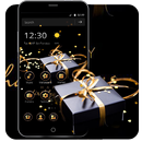 Black Glitter Golden Delicate Gift Theme APK
