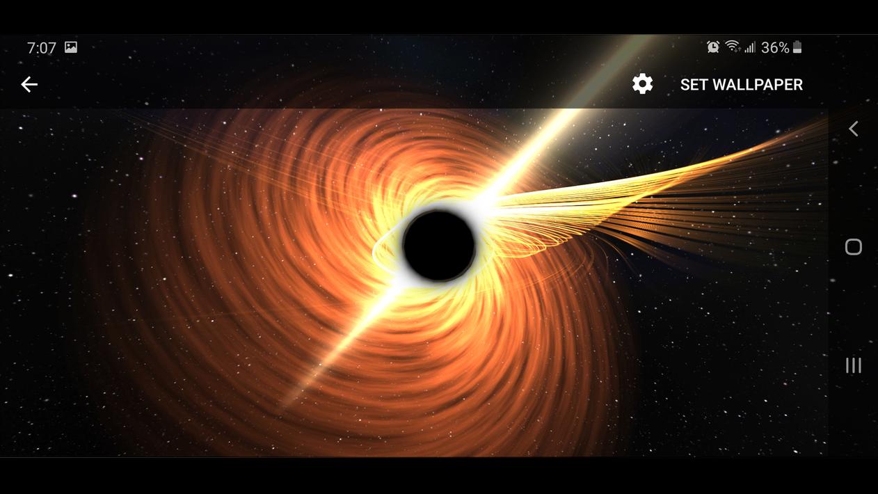 Black Hole 3D Parallax Live Wallpaper für Android - APK herunterladen
