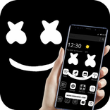 Black Laughing Face Theme