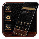 Thème en cuir marron noir APK