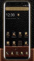 Black brown leather theme Poster