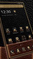 Black brown leather theme captura de pantalla 1