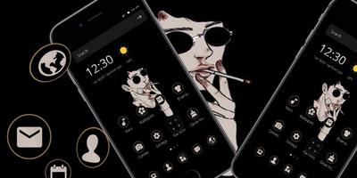Black Lonely Smoke Boy Theme screenshot 3