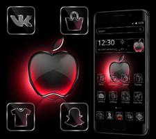 Black Red Apple Crystal Theme Affiche