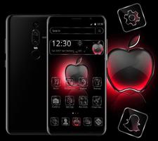 برنامه‌نما Black Red Apple Crystal Theme عکس از صفحه