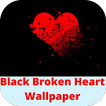 black broken heart wallpaper icon