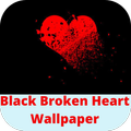 black broken heart wallpaper